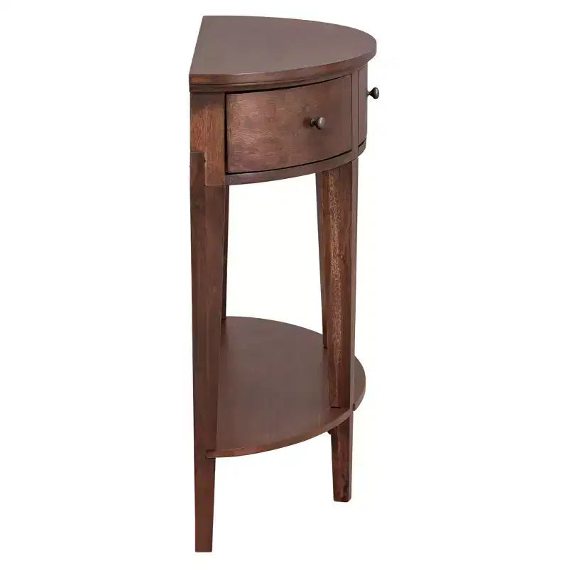 Consolle Curva Moderna con 3 Cassetti e Ripiano Inferiore