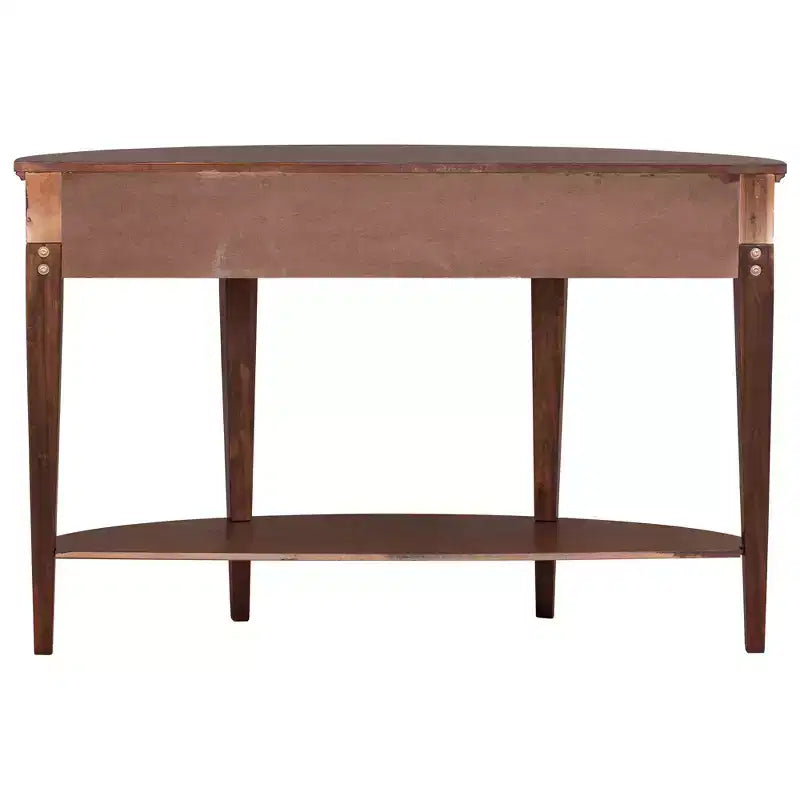 Consolle Curva Moderna con 3 Cassetti e Ripiano Inferiore