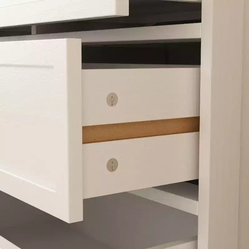 Cassettiera orizzontale a 12 cassetti con piano color rovere