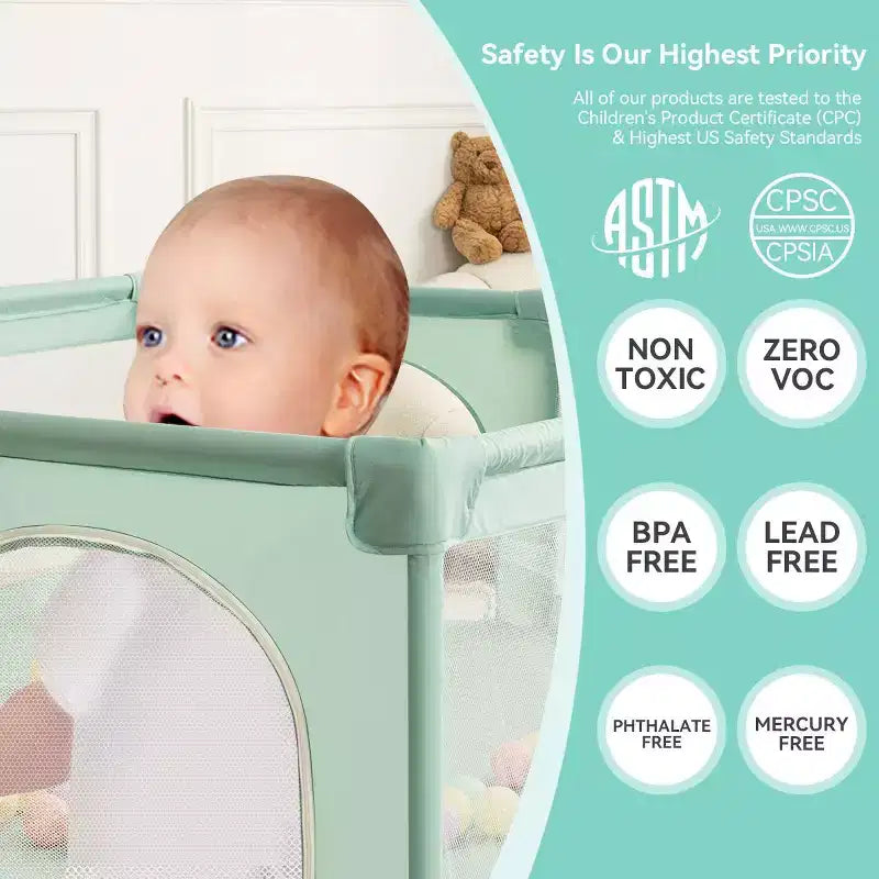 Box per bambini 79x63 a 4 pannelli – Box portatile e pieghevole
