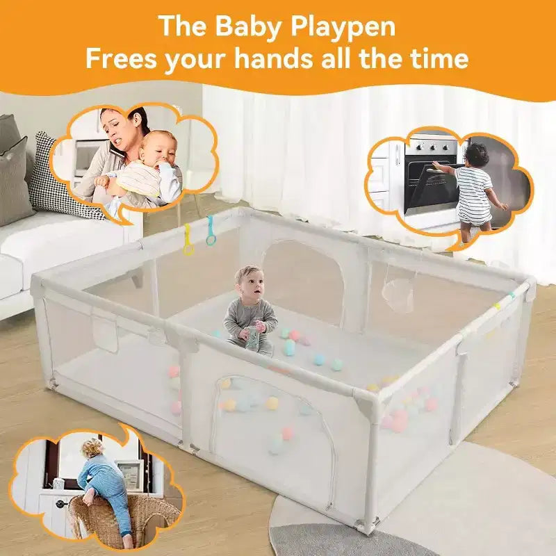 Box per bambini 79x63 a 4 pannelli – Box portatile e pieghevole