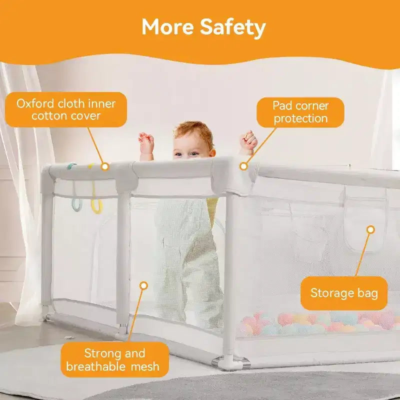 Box per bambini 79x63 a 4 pannelli – Box portatile e pieghevole