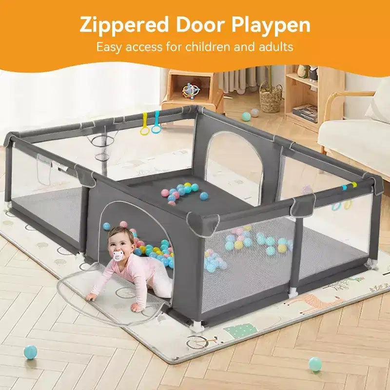 Box per bambini 79x63 a 4 pannelli – Box portatile e pieghevole