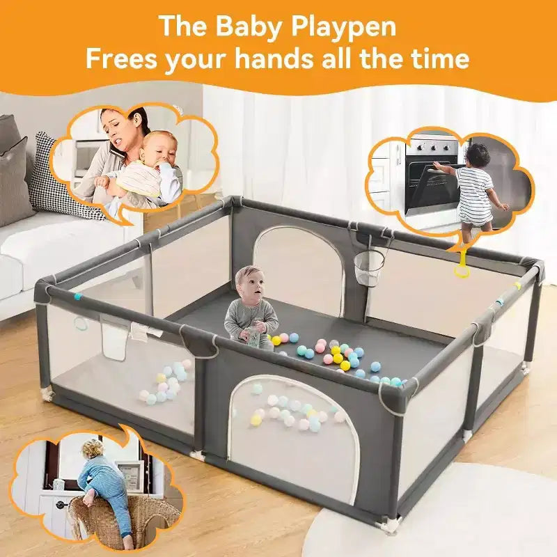 Box per bambini 79x63 a 4 pannelli – Box portatile e pieghevole