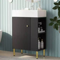 Mobile bagno da 55 cm con lavabo in ceramica e mobiletto contenitore