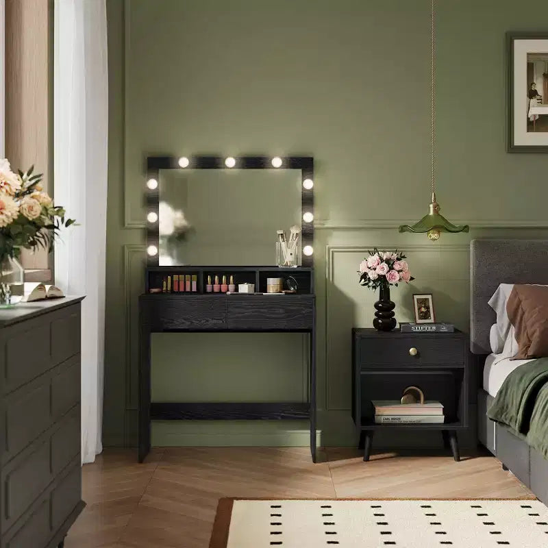 Toeletta con Specchio Illuminato e Contenitore