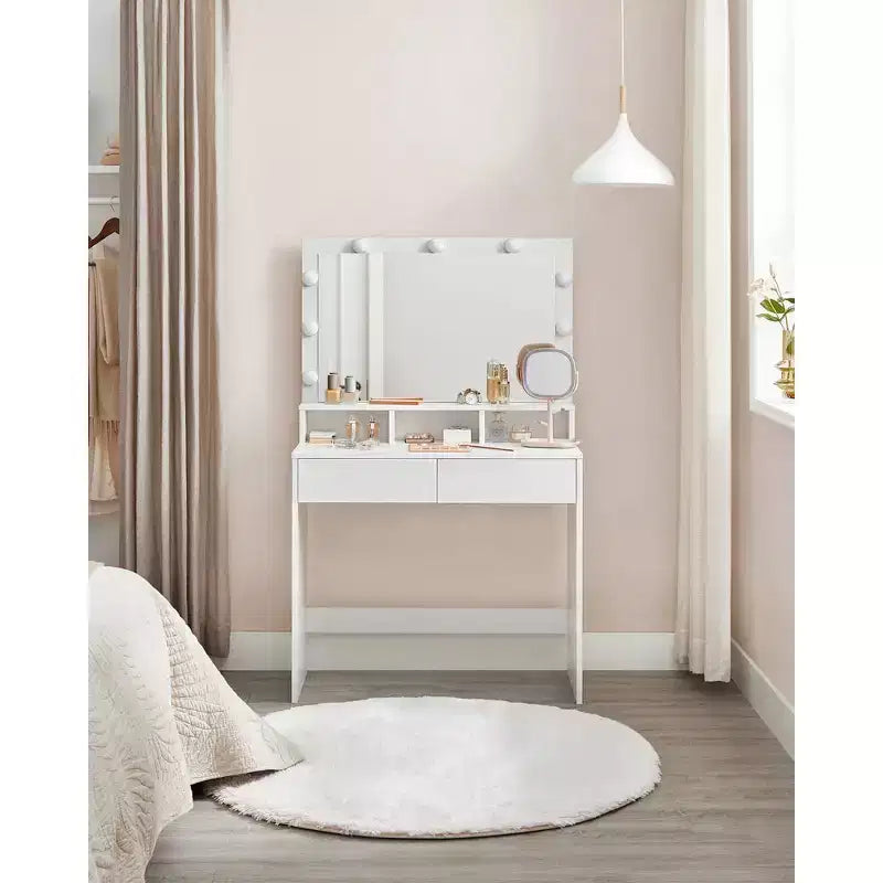 Toeletta con Specchio Illuminato e Contenitore