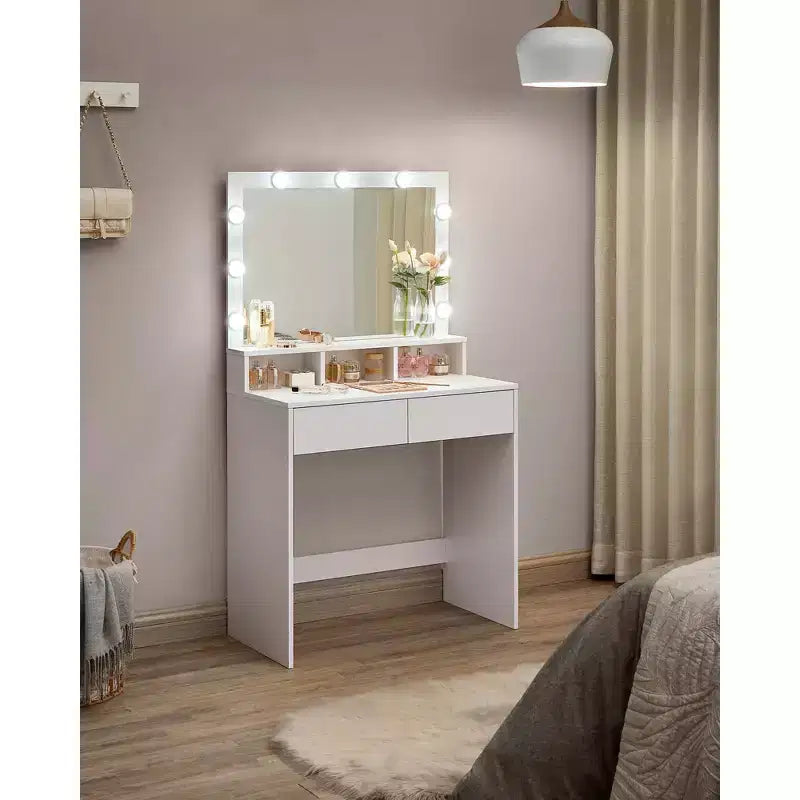 Toeletta con Specchio Illuminato e Contenitore