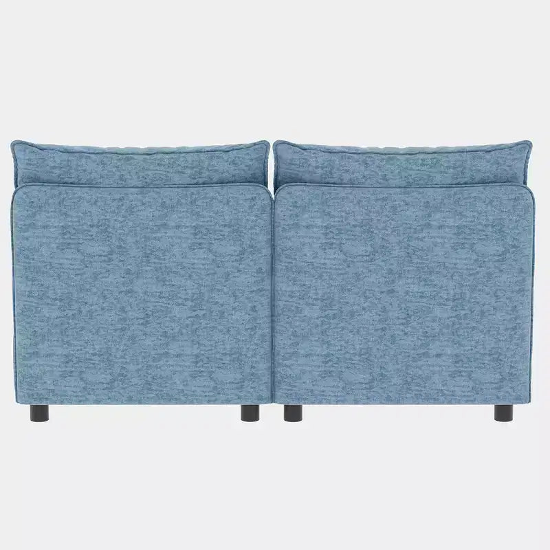 Divanetto modulare con due pouf contenitore