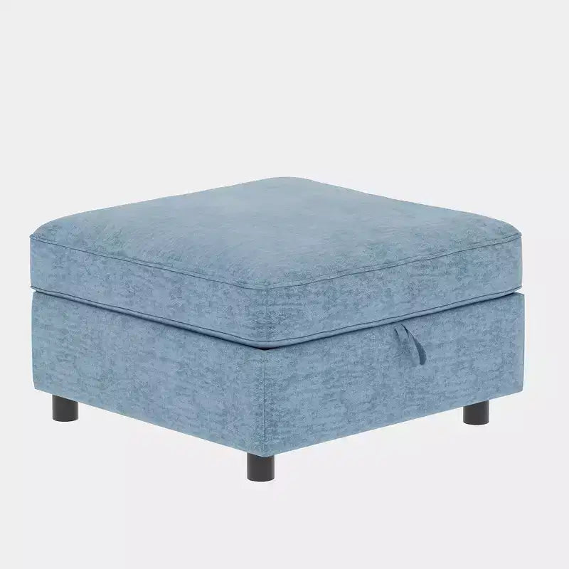 Divanetto modulare con due pouf contenitore