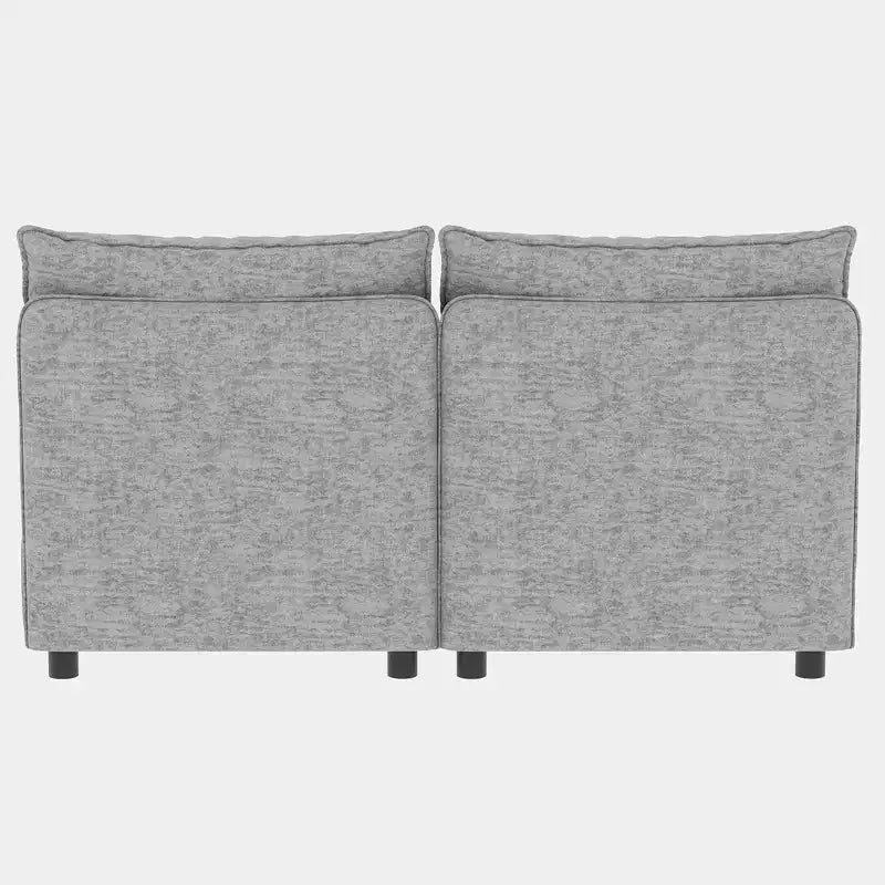 Divanetto modulare con due pouf contenitore