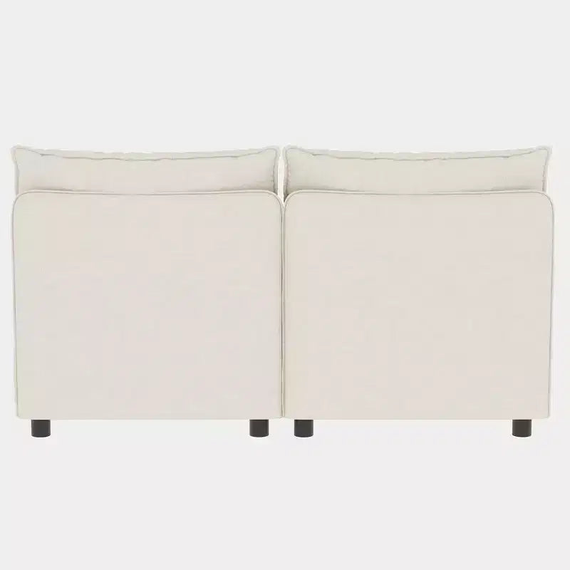 Divanetto modulare con due pouf contenitore