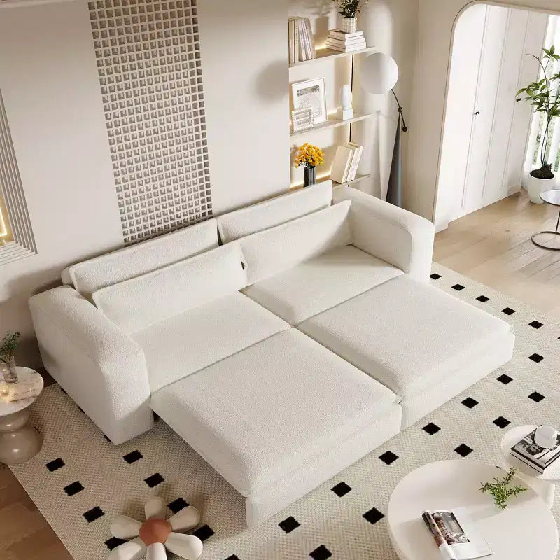 Divano Letto King Estraibile da 93" – Divano Convertibile 3 in 1 con Cuscini Lombari