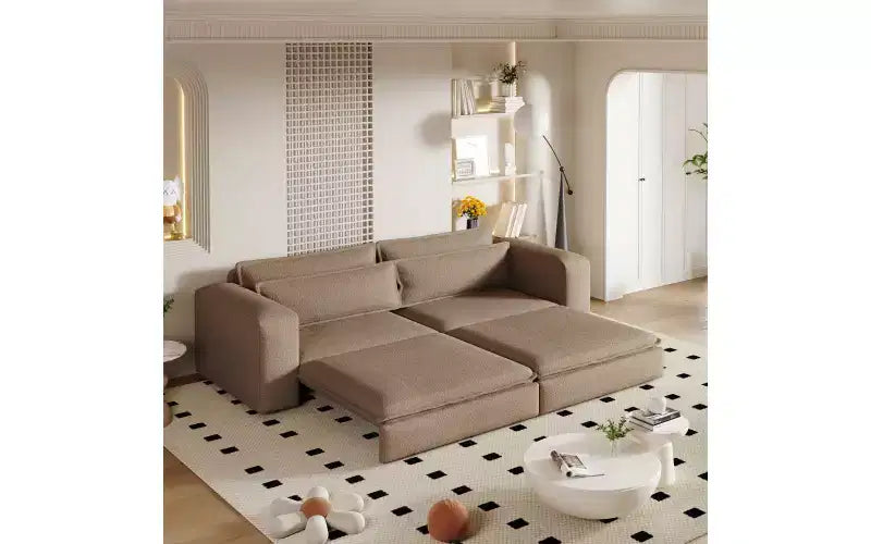 Divano Letto King Estraibile da 93" – Divano Convertibile 3 in 1 con Cuscini Lombari