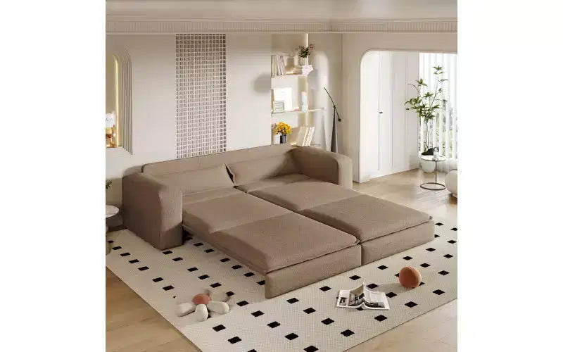 Divano Letto King Estraibile da 93" – Divano Convertibile 3 in 1 con Cuscini Lombari