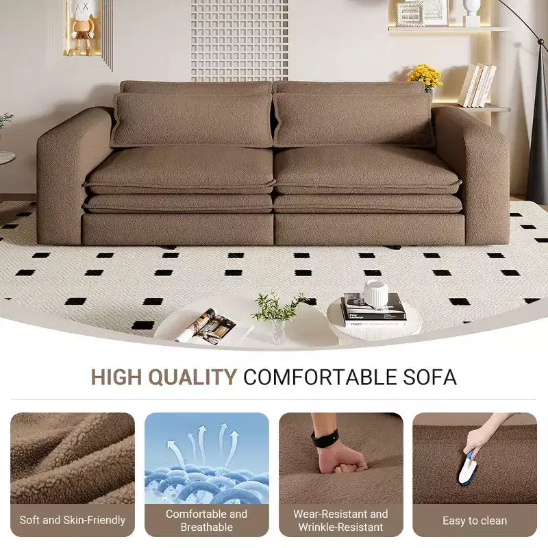 Divano Letto King Estraibile da 93" – Divano Convertibile 3 in 1 con Cuscini Lombari