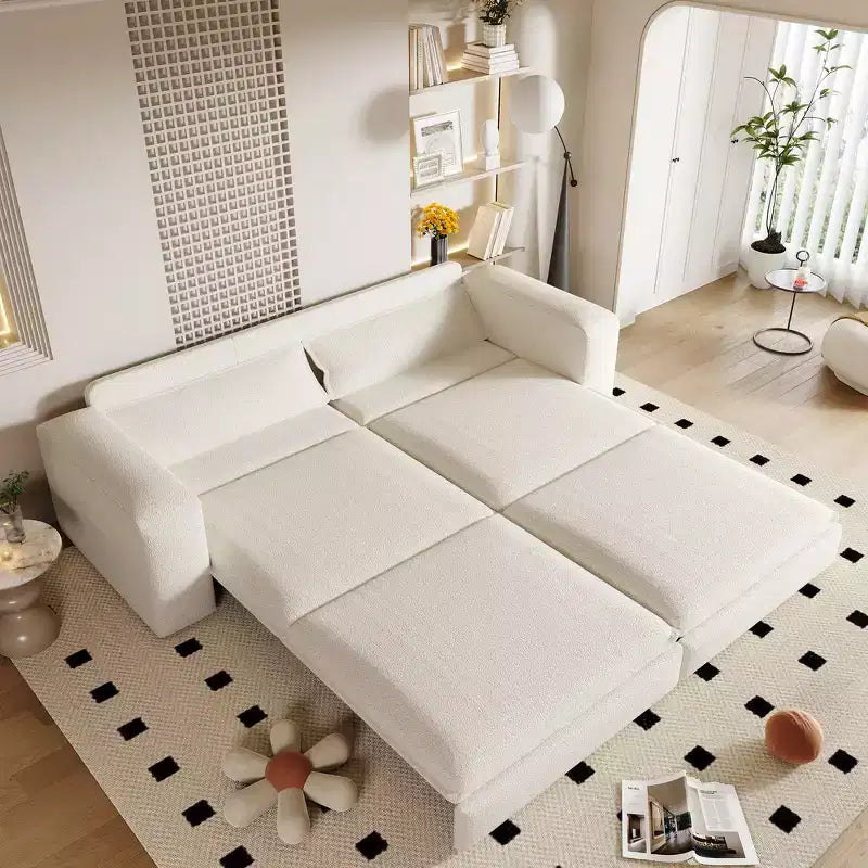 Divano Letto King Estraibile da 93" – Divano Convertibile 3 in 1 con Cuscini Lombari