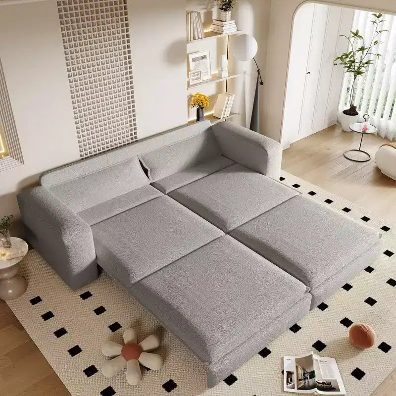 Divano Letto King Estraibile da 93" – Divano Convertibile 3 in 1 con Cuscini Lombari