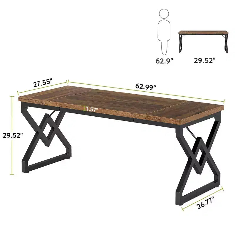 Scrivania direzionale grande da 160 cm per l'ufficio in casa