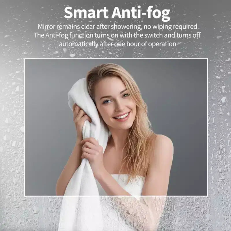 Specchio da bagno LED anti-appannamento con doppia illuminazione frontale e retroilluminazione