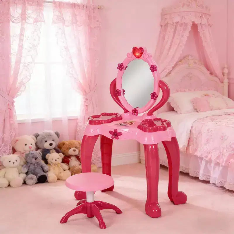 Toeletta per bambini con specchio interattivo e accessori