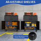 Armadietto portautensili mobile in metallo resistente da 34 pollici – Organizzatore da garage a 3 cassetti con ruote bloccabili, nero