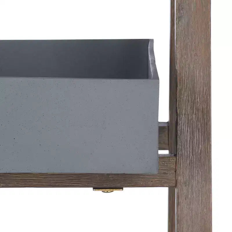 Libreria a 2 ripiani in legno di acacia – Per interni/esterni