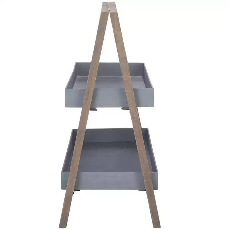 Libreria a 2 ripiani in legno di acacia – Per interni/esterni
