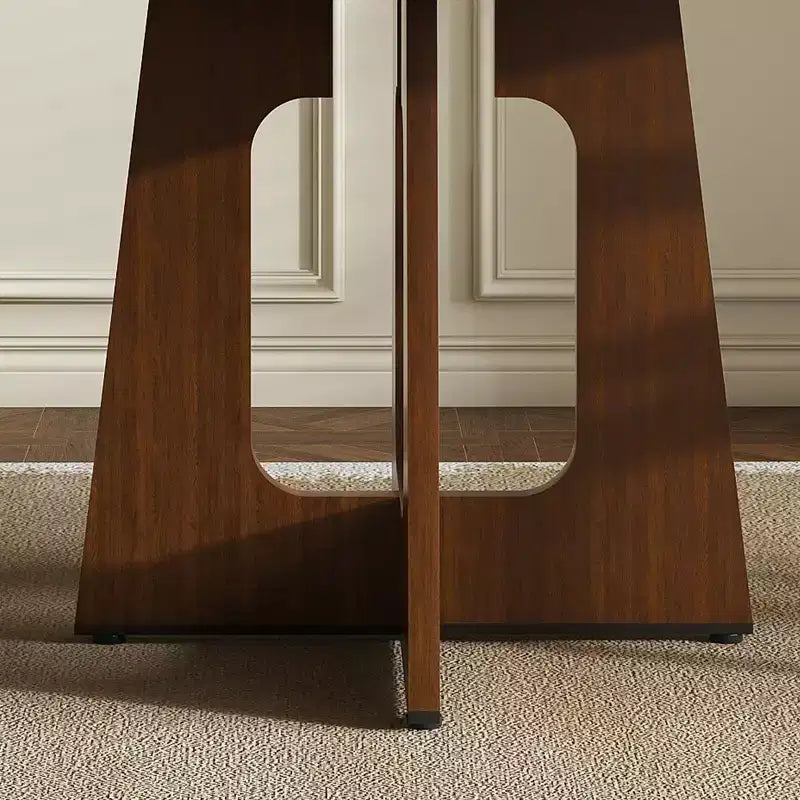Tavolo da pranzo rotondo da 119 cm – Posti a sedere da 4 a 6, finitura effetto legno