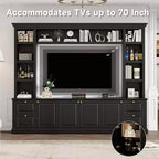 Mobile TV All-in-One per TV fino a 70 pollici – 3 Ripiani Regolabili e Mobile Contenitore