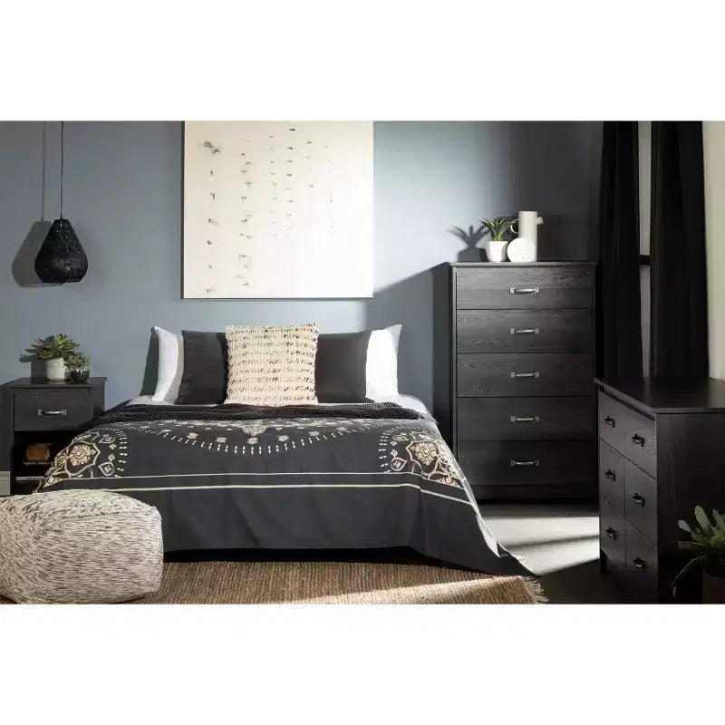 South Shore Tassio Gray Oak 6 Drawer Double Dresser Gray Oak
